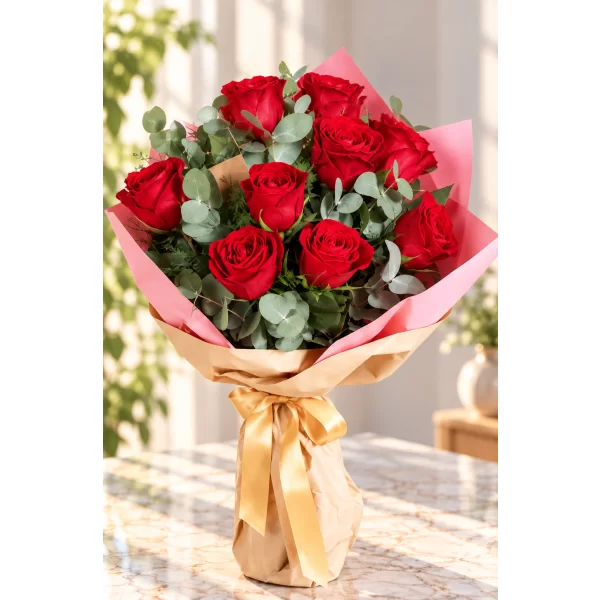 9 Red Rose